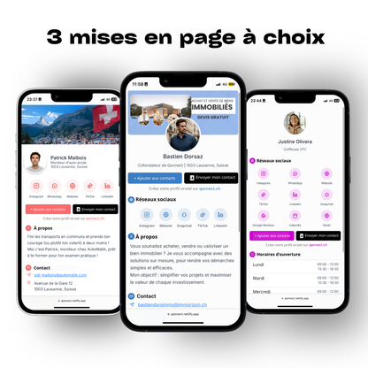 Carte de visite NFC customisée