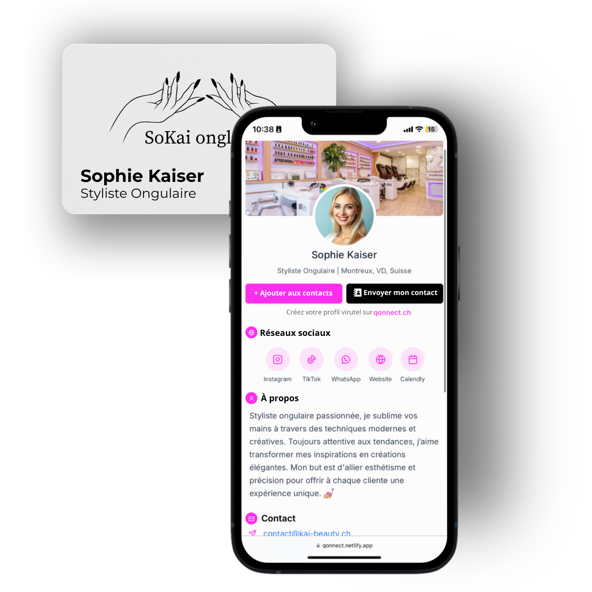 Carte de visite NFC customisée