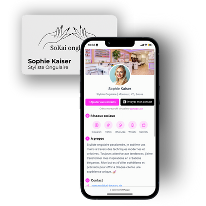 Carte de visite NFC customisée